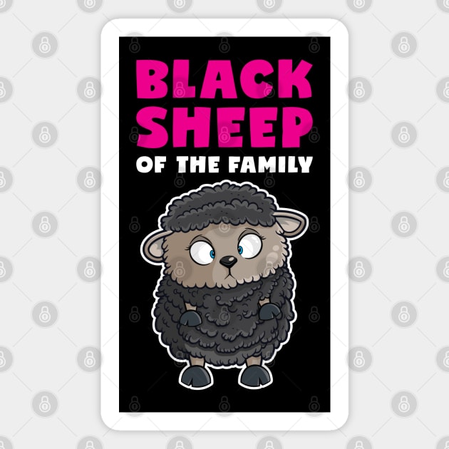 Black Sheep Of The Family | Sheep Magnet by DesignINKZ